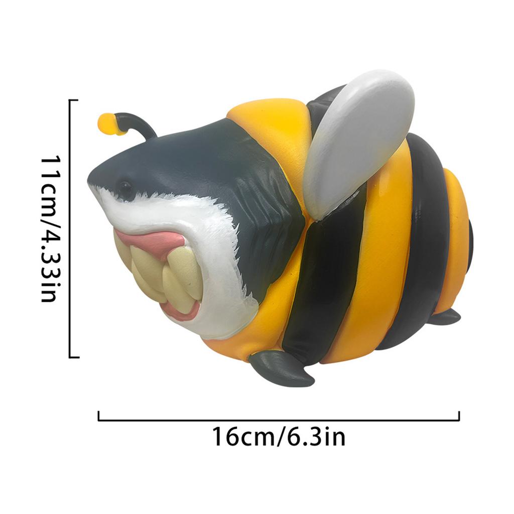 Cartoon Bucktooth Shark Statue Easy To Display Lightweight Desktop Ornaments Suitable for Friends Family Coworkers