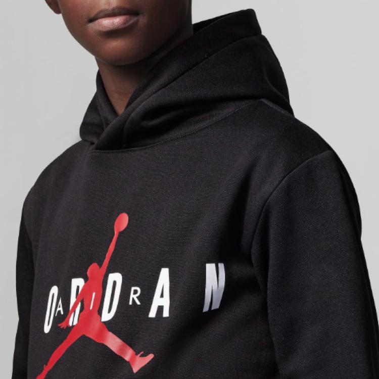Jordan Felpa con cappuccio e stampa logo per bambini Nera FB1642-010