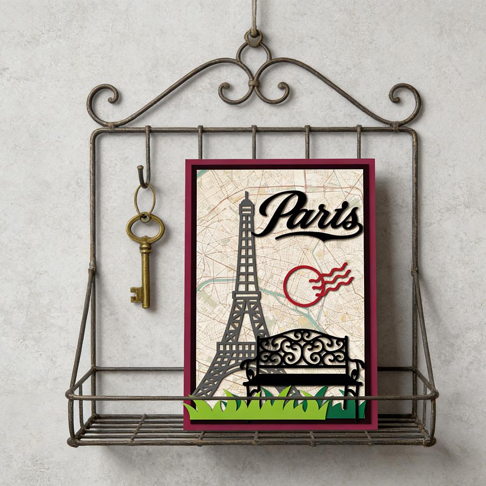 France Theme Carbon Steel Cutting Dies Stencils for DIY Scrapbooking Photo Album Decorative Embossing Paper Card Mixed Shapes