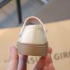 Girls Little Kids Non Slip British Style Daily Wear Leather Single Shoes