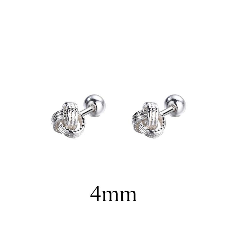 S925 Silver Cross Screw Stud Earrings for Women Fine Jewelry Luxury Vintage Accessories Peace and Good Luck