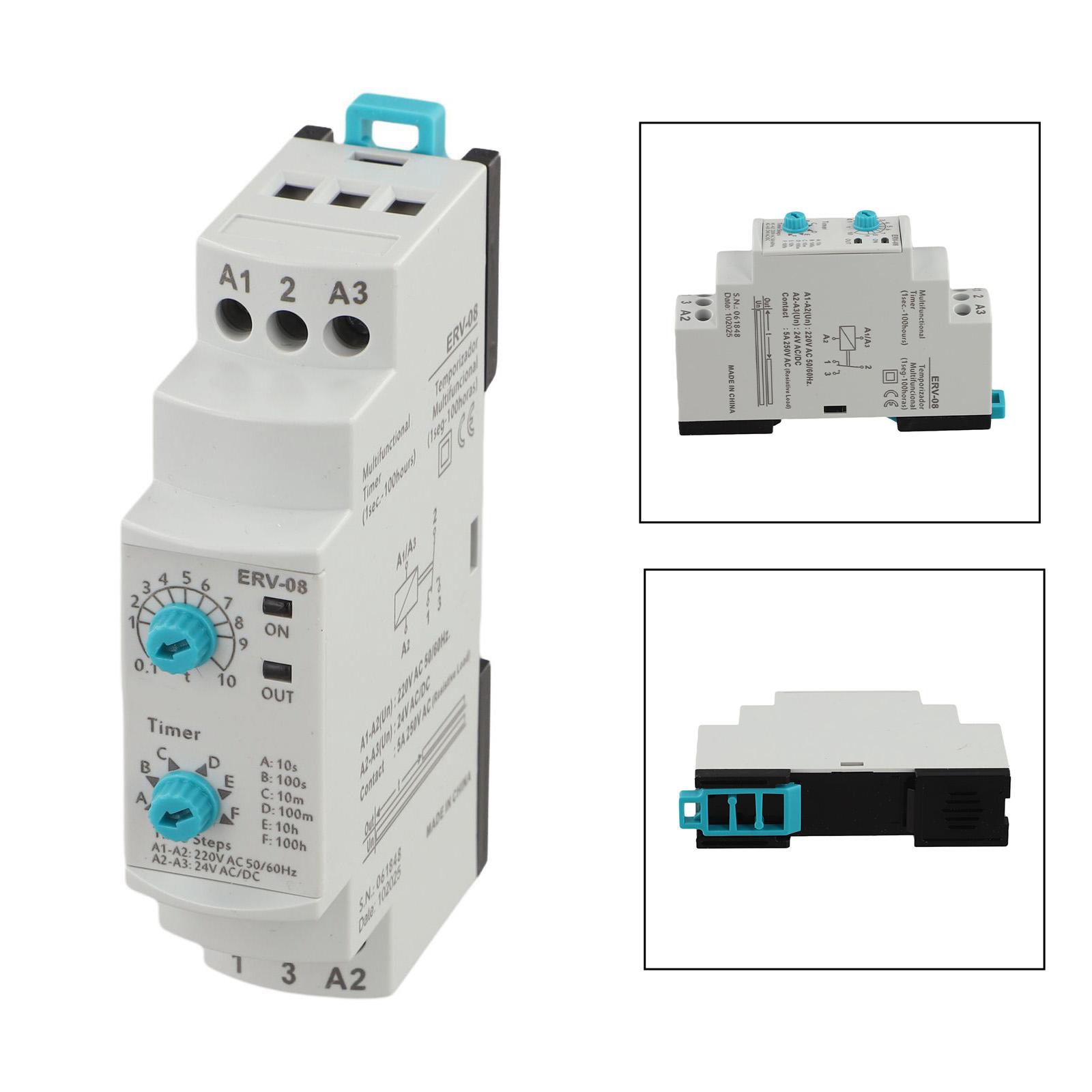 

Time Relay for For Dsp ERV08 Electronic Delay Adjustable from 0 1 Seconds to 100 Hours Suitable for Industrial Automation Use China Mainland