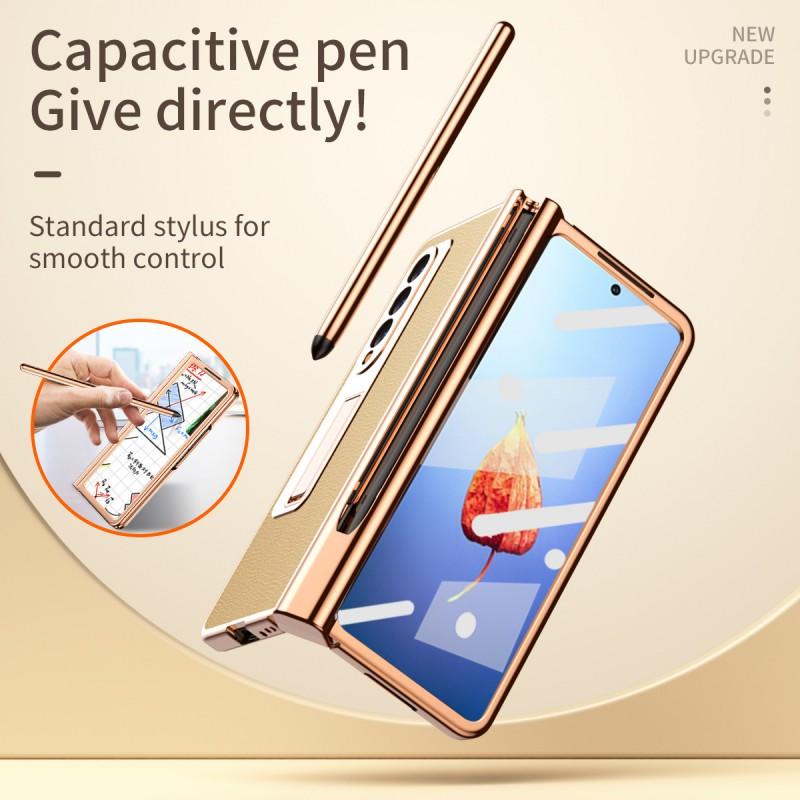 Fold 4 Case With Pen Slot S Holder Full Coverage Shockproof Leather PC Cover Galaxy Z 5 3 2