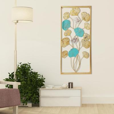 Metal Iron Leaf Hanging Wallart for Living Room Bedroom Decorative Wall Sculpture for Home Decore