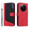For Xiaomi Redmi A3 4G/Poco C61 4G Case PU Leather Three-Color Splicing Folio Protective Cover