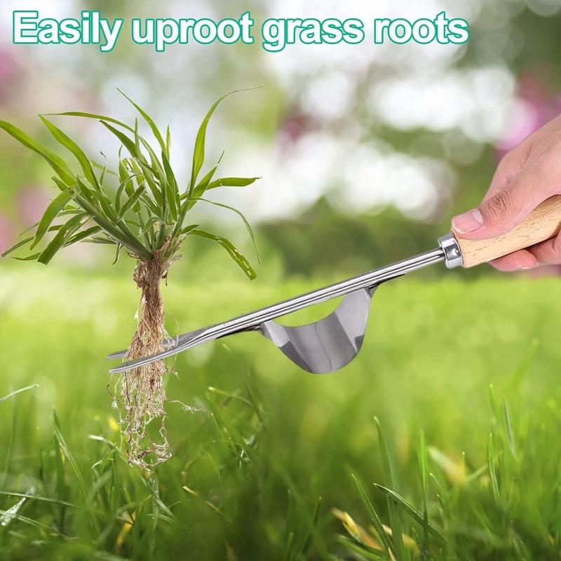 Stainless Steel Manual Weeder Garden Outdoor Hand Weeding Tool Removal Farmland Puller Dandelion Digging Lawn Weeder Transplant