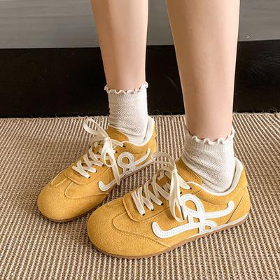 Automne nouveau 2025 chaussures d'entraînement allemandes chaussures simples à lacets pour femmes semelle souple chaussures de sport décontractées légères chaussures rétro Forrest Gump