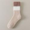 Sleeping Floor Plush Socks Thicken Warm Mid Tube Socks Women Coral Fleece Socks  For Female Men