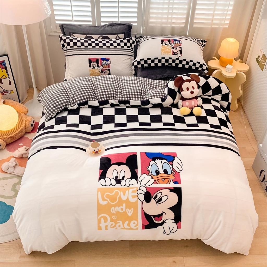 Bedding Three-Piece Set, Digital Printing Mickey Cartoon Series Double-Sided Printing Three-Piece Set