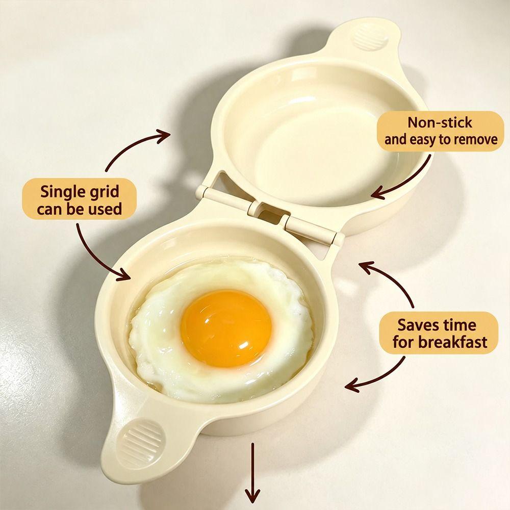 Food Grades Plastic Egg Steamer Non-Stick Steamed Egg Box Portable Egg Fryer  Kitchen Gadgets