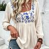 European and American women's clothing lace square collar short sleeve European and American 1116 new embroidered shirt spring and summer cool and