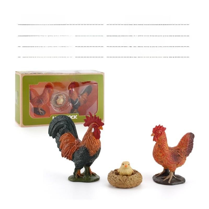 Scenki ze zwierzętami gospodarskimi z PVC z autentycznym designem do ekspozycji edukacyjnych i wystroju domu