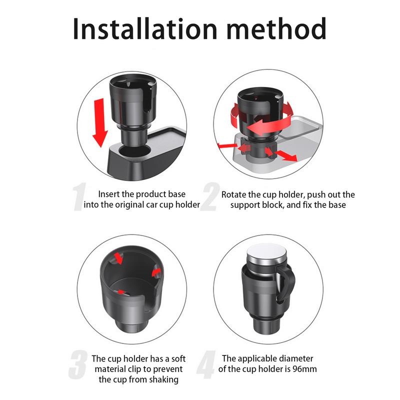 Auto Cup Holder Expander Vehicle Cup Holder Insert Secure Spacious Vehicle Beverage Cup Holder For Car Water Cup Limiter