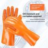 PVC Work Gloves Waterproof Oil & Chemical Resistant Non-slip Flexible Protective Gloves for Mechanical Repair Garage Use