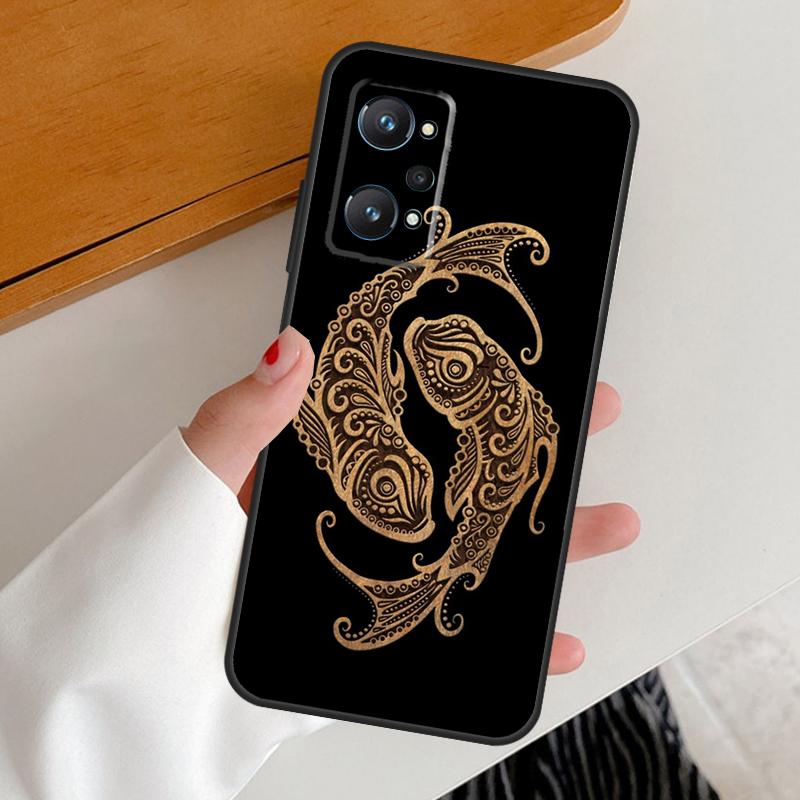 Zodiac Signs For Realme C67 C55 C53 C51 C35 C33 C31 C30 C25s C21Y GT Neo 6 GT5 9 10 11 12 Pro Plus Case