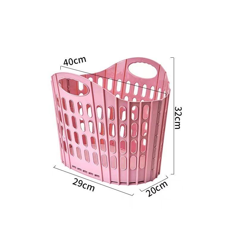 Panier à linge pliable style bohème avec poignée - conception rectangulaire en plastique durable, respirant et léger