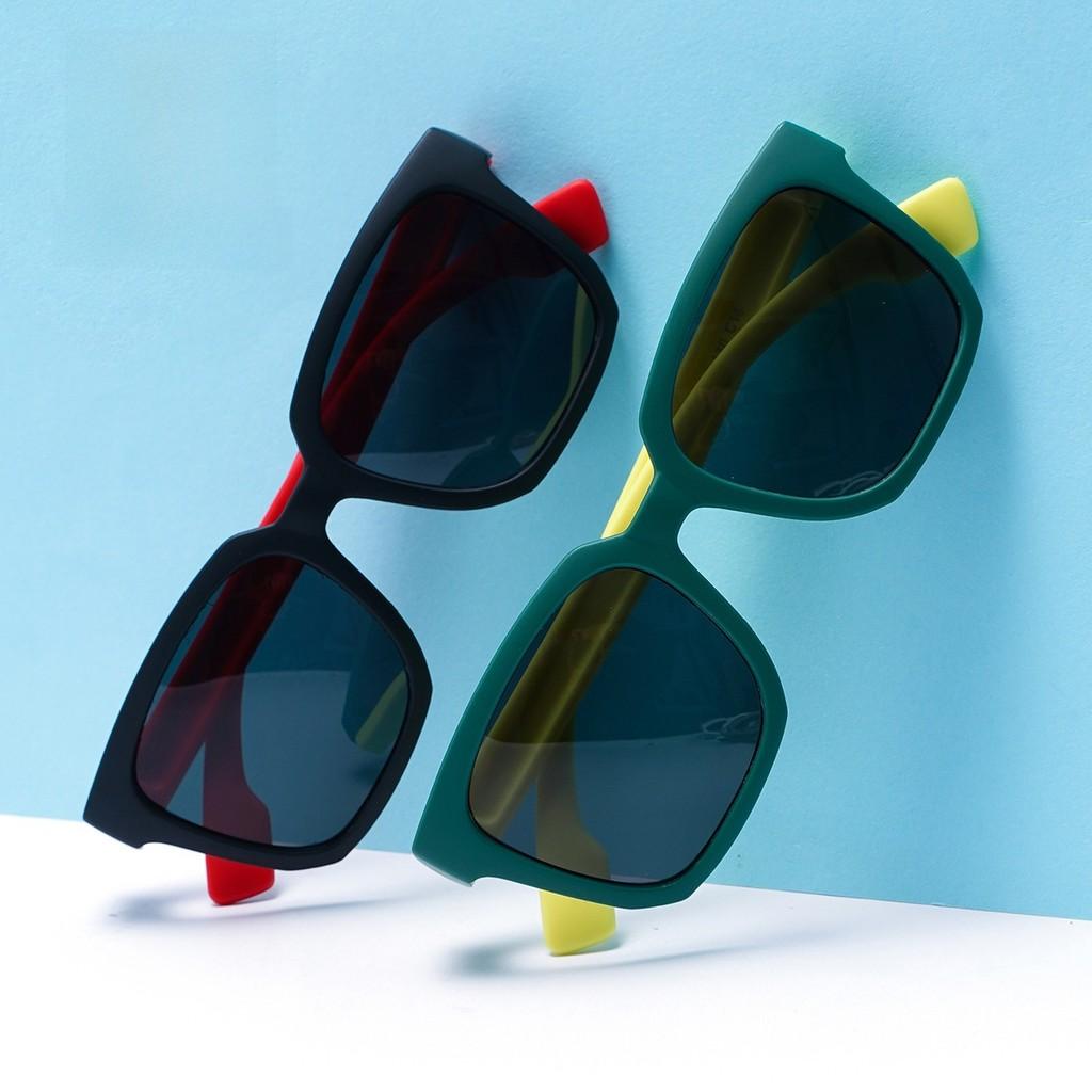 Óculos de Sol Quadrados para Crianças Com Lentes Polarizadas Tac Para Esportes ao Ar Livre e Moda