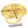 6pcs/lot Gold Plated Stainless Steel Base Rings Settings DIY Blank Knuckle Rings for Women Jewelry Charms Never Fade Wholesale