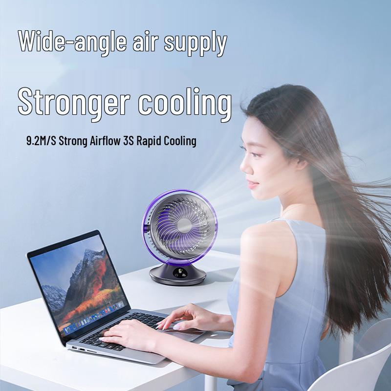 Rechargeable Silent Mini Desktop Fan 2026 - Portable, Rotatable, Long Battery Life for Office Use