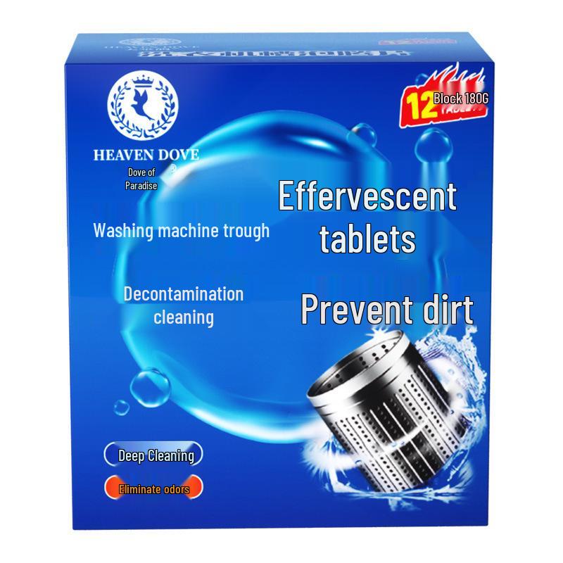 Heavenly Dove Washing Machine Tub Cleaning Tablets - Universal Stain Remover & Antibacterial Sterilizer