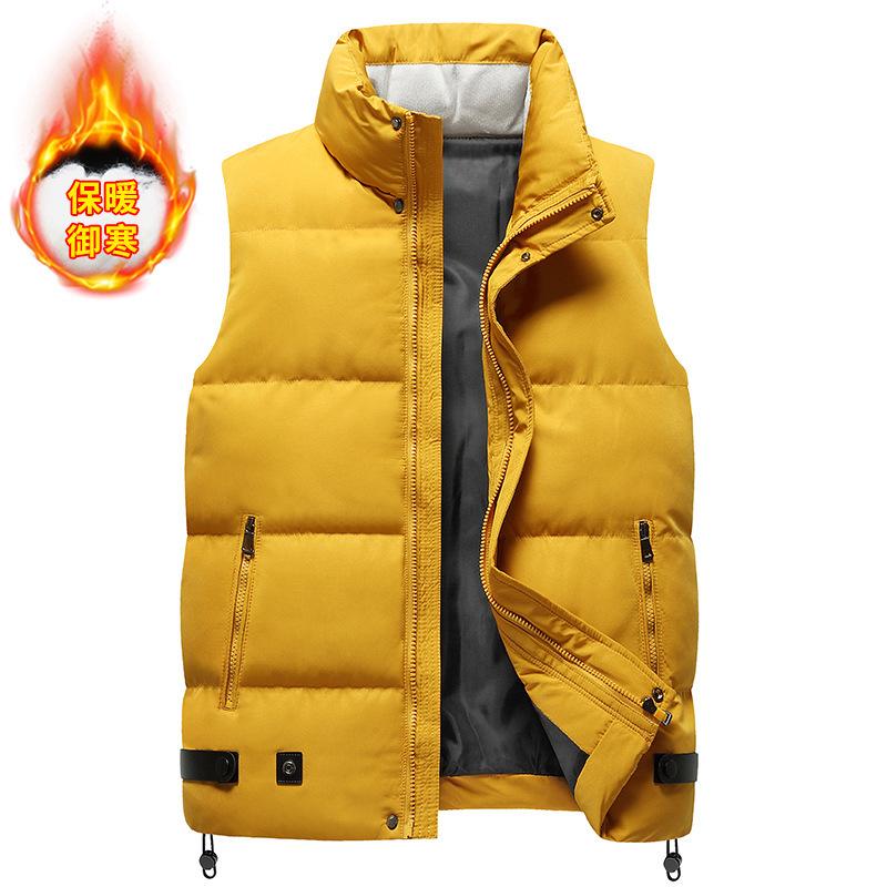 Feather Rong Cotton Vest Men Wish European and American Sleeveless Vest Couple Thickened Warm Jacket Vest