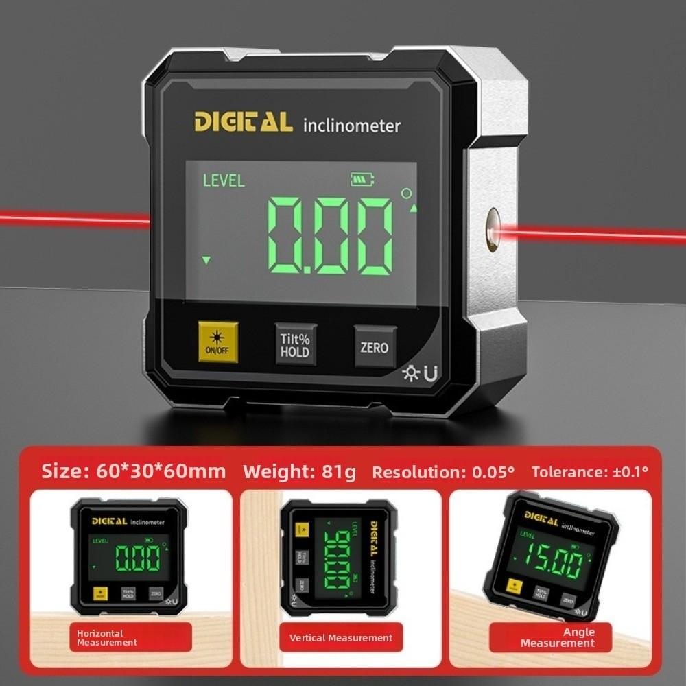 Digital Display Level Protractor Inclinometer Tilt Angle Box Electronic Level Laser