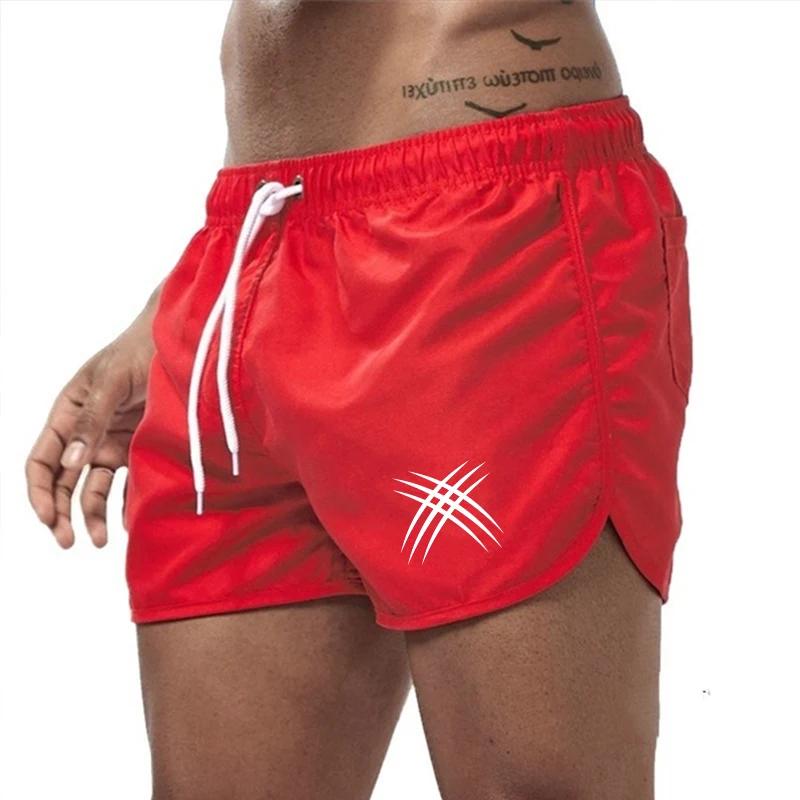 Casual Swimming Summer Men's Shorts 2025 Beach Trunks Swim Gym Pants Quick Drying Homme Surf Ventilate Drawstring Fashion Daily