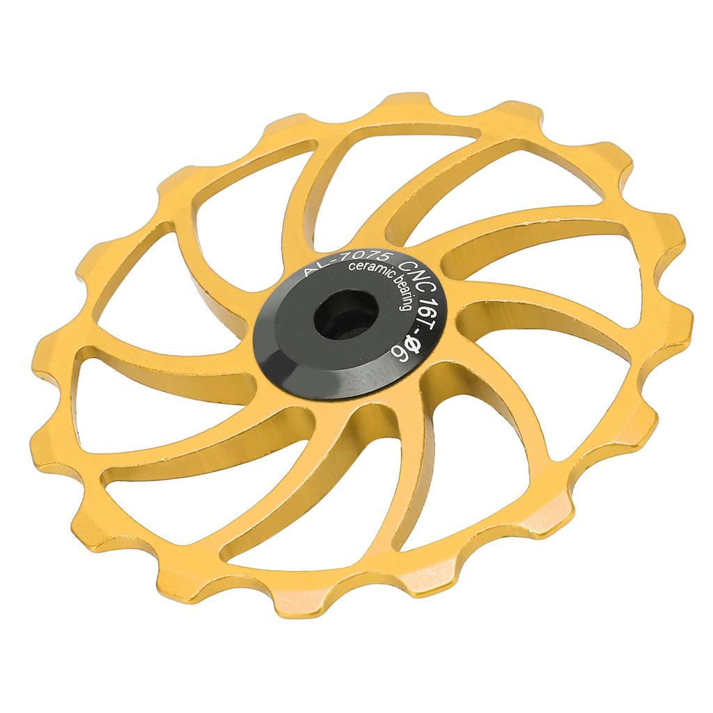 MEIJUN 16T Bicycle Rear Derailleur MTB Road Bikes Ceramic Bearing Pulley Guide Wheel PartsGold