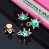 Engood 100Pcs Rhinestone Buttons Sewing Trim & Embellishments Craft Buckle DIY Pendant for DIY Hair Apparel Accessories ZJ41