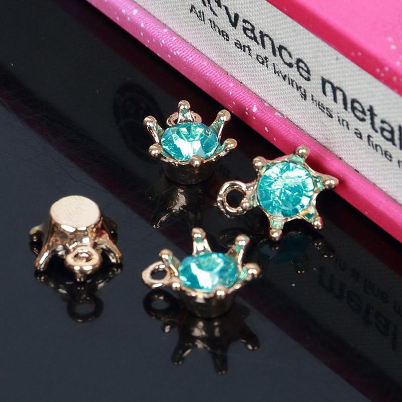 Engood 100Pcs Rhinestone Buttons Sewing Trim & Embellishments Craft Buckle DIY Pendant for DIY Hair Apparel Accessories ZJ41