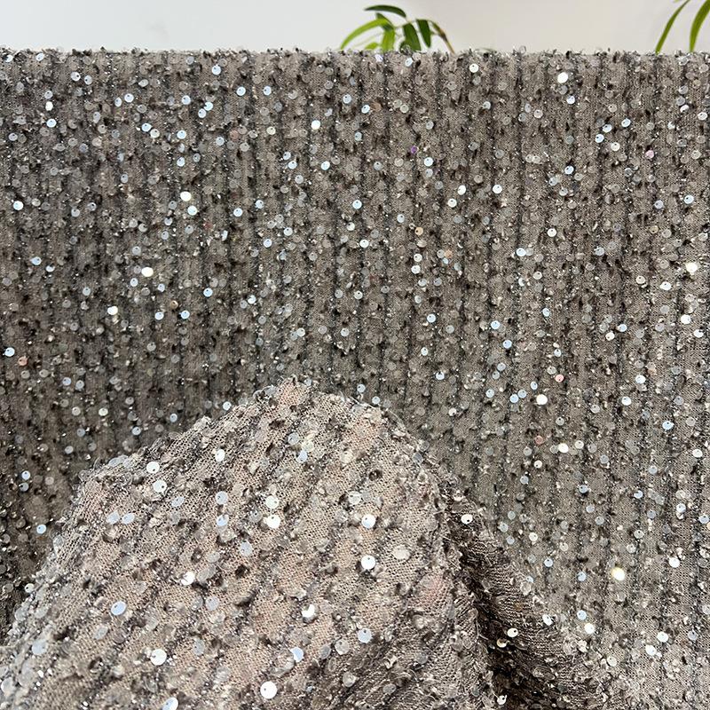 1/3/5yard Mesh Sequined Embroidery Fabric Elastic Mesh Vertical Sequin Fabric for Sewing Party Dress Wedding Stage Clothing