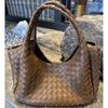 26 New leather women's bags sheepskin cross-border simple fashion tote bag nappa sheepskin retro woven single udj