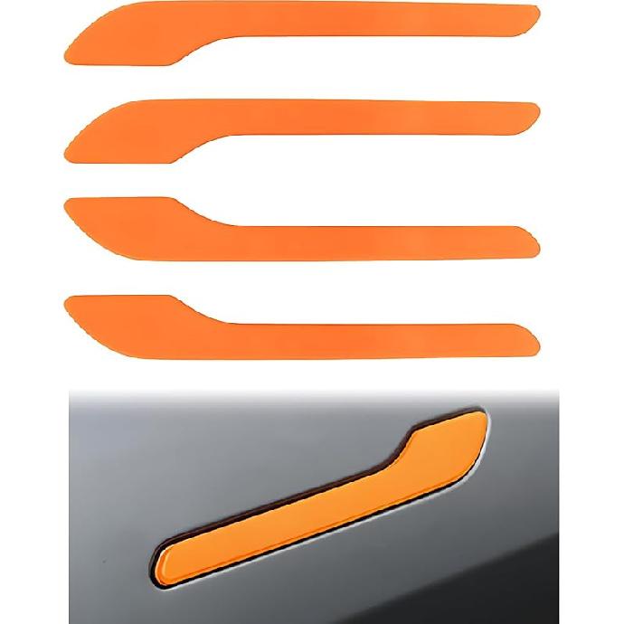 Fit Tesla Model 3(Highland) and Model Y(Juniper) 2017-2025 Door Handle Decoration Cover,for Car Door Handle Sills Protection Wrap Accessories