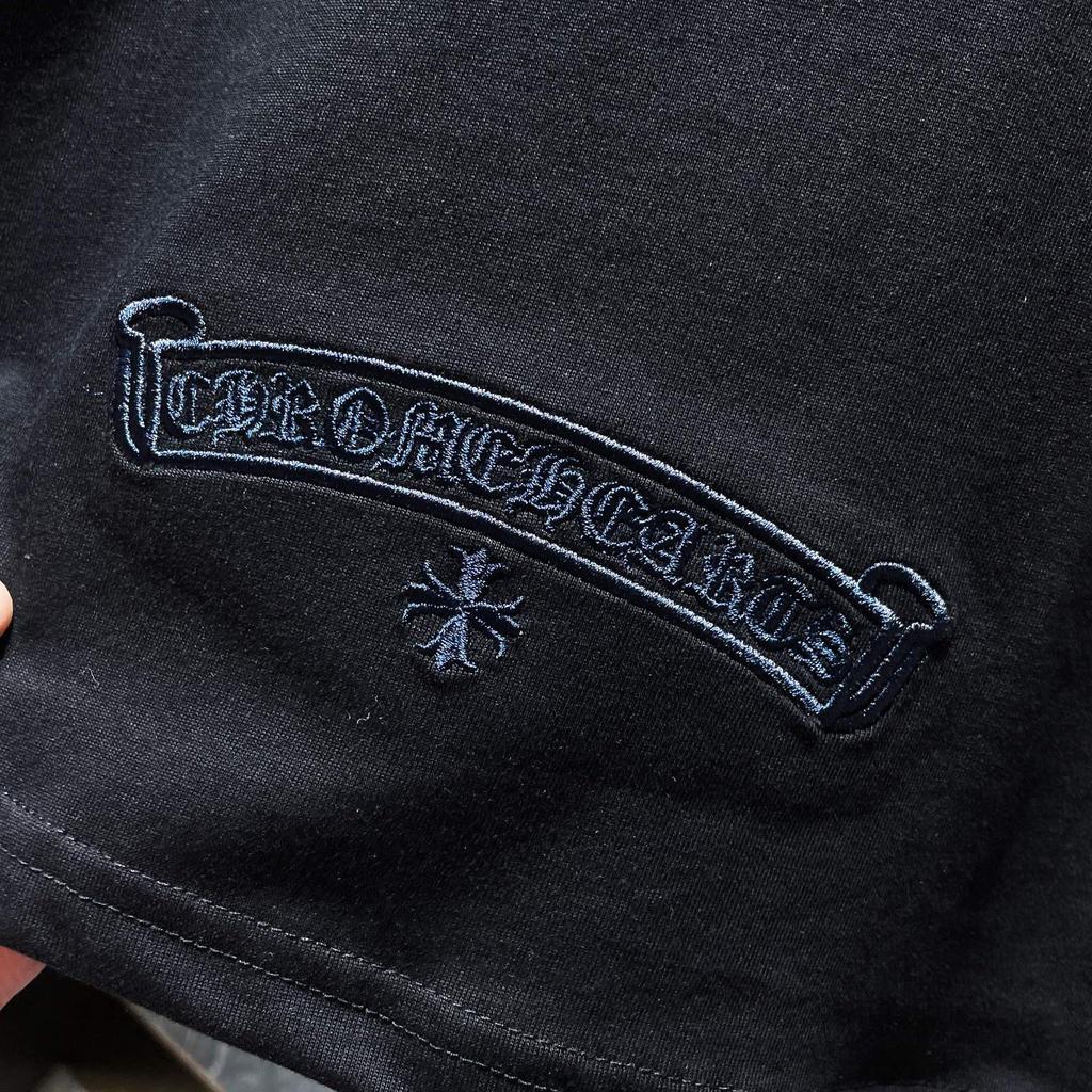 8719 CHROME HEARTS 2025 Verano Nueva Camiseta de Algodón de Alta Calidad con Cuello Redondo Suelta de Talla Grande para Hombre y Mujer Camiseta para Pareja