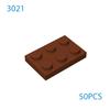 50pcs DIY MOC Building Blocks Thin Figures Bricks 2x3 Dots 12Color Educational Compatible 3021 Toys for Children Christmas gift