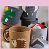 Cartoon Felt Storage Basket With Animal Design Kids Toy Organizer For Bedroom And Playroom