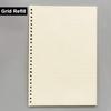 A4/A5/B5 60 Sheet Refillable Paper Lined/Blank/Dotted/Gird Refill Loose Leaf Filler Writing Supplies for Binder Journal Notebook