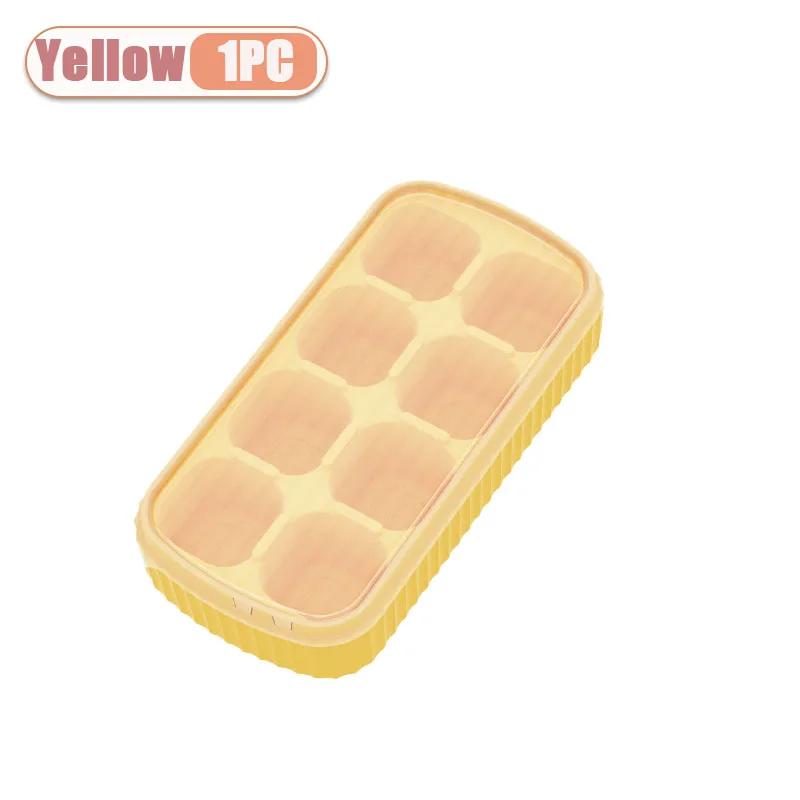 1-4PCS Food Grade Silicone Ice Cube Tray Lid Popsicle Maker Mold Food Freezer Storage Easy Release Soft Ice Tray for Kitchen