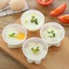 4pcs/set PP Kitchen Egg Steamer Creative Heart Shaped Circular Flower Shaped Star Shaped Steamed and Boiled Egg Mold