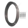 Outdoor Hanging Hook Cable Kit 304 Stainless Steel Rope Bushing Set for String Light Guardrail