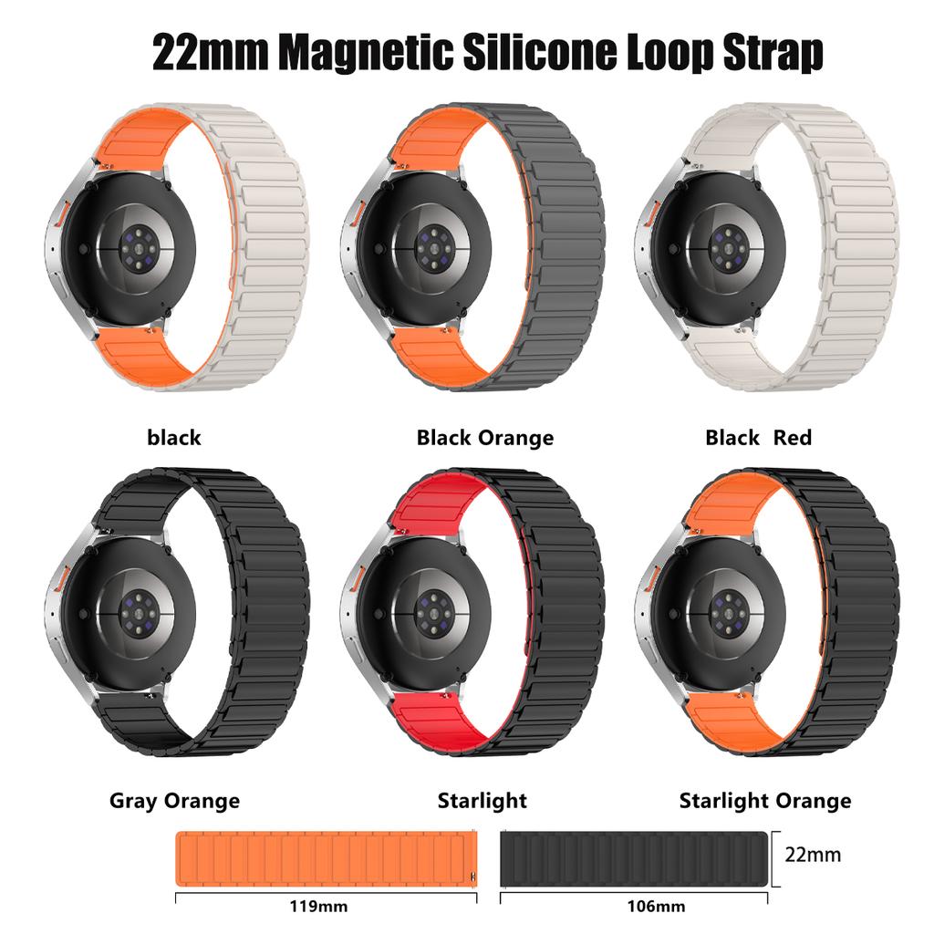 22mm Loop Strap For Garmin Forerunner 570-47mm/265/255 Magnetic Band Vivoactive 4/Venu 3 2/Active Bracelets Silicone Watchband