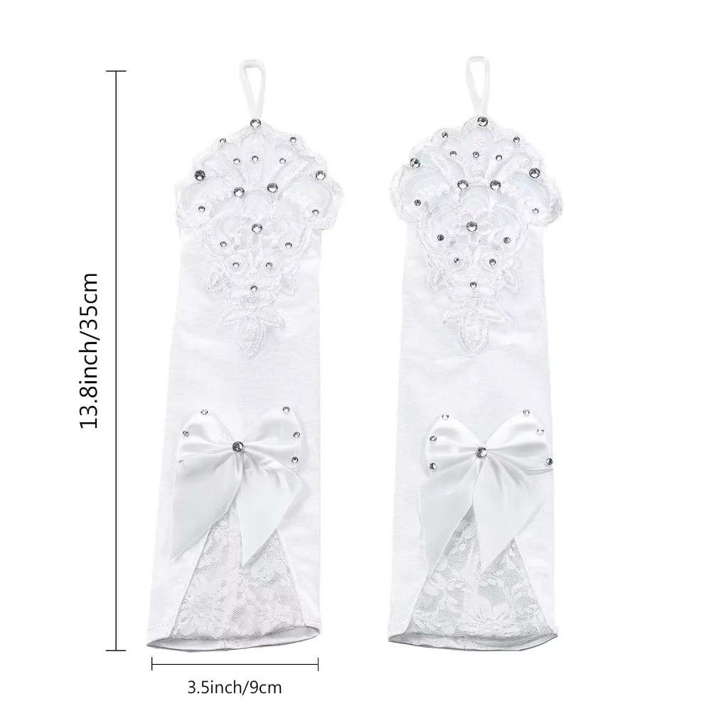 Bead Detailing Wedding Bridal Gloves Lace Embroidery Bridal Arm Sleeves  Wedding Accessories