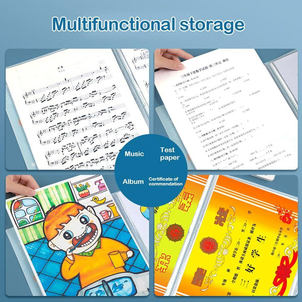 A4 File Folder Transparent Bag File Storage Bag Reusable Archives Bag Poster