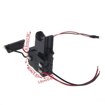 Interruttore di attivazione del pulsante di controllo della velocità antipolvere per trapano elettrico DC 7.2-24V