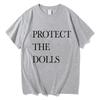Protect The Dolls Lette T Shirt 2025 Uomo/Donna Harajuku Vintage Grafica T-shirt Classica Unisex Alta Qualità Cotone T-shirt