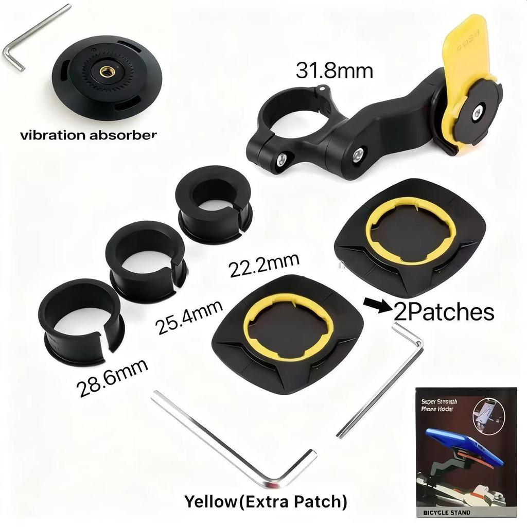 Detachable 360° Rotating Bike & Motorcycle Phone Mount for Easy Navigation