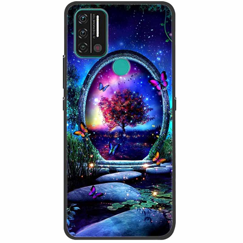 Weiche bedruckte Hülle für Umidigi A9 Pro Hülle Silikon Schutzhülle Schwarze Hüllen für Umidigi A7 Pro Niedliche Katze A9Pro A 9 A7Pro