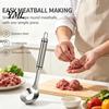 Fish Ball Maker Stainless Steel Meatball Spoon, Non-slip Grip Ergonomic Long Handle Design, Round Shaper Professional Meat Baller Tool for Balls
