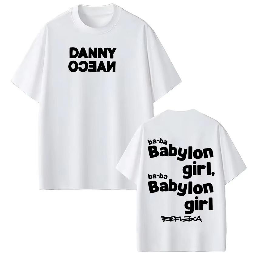 Rapper Danny Ocean Tour 2026 Graphic T Shirt Mens Hip Hop Fashion Tshirt pure Cotton Short Sleeve Casual Comfort Streetwear