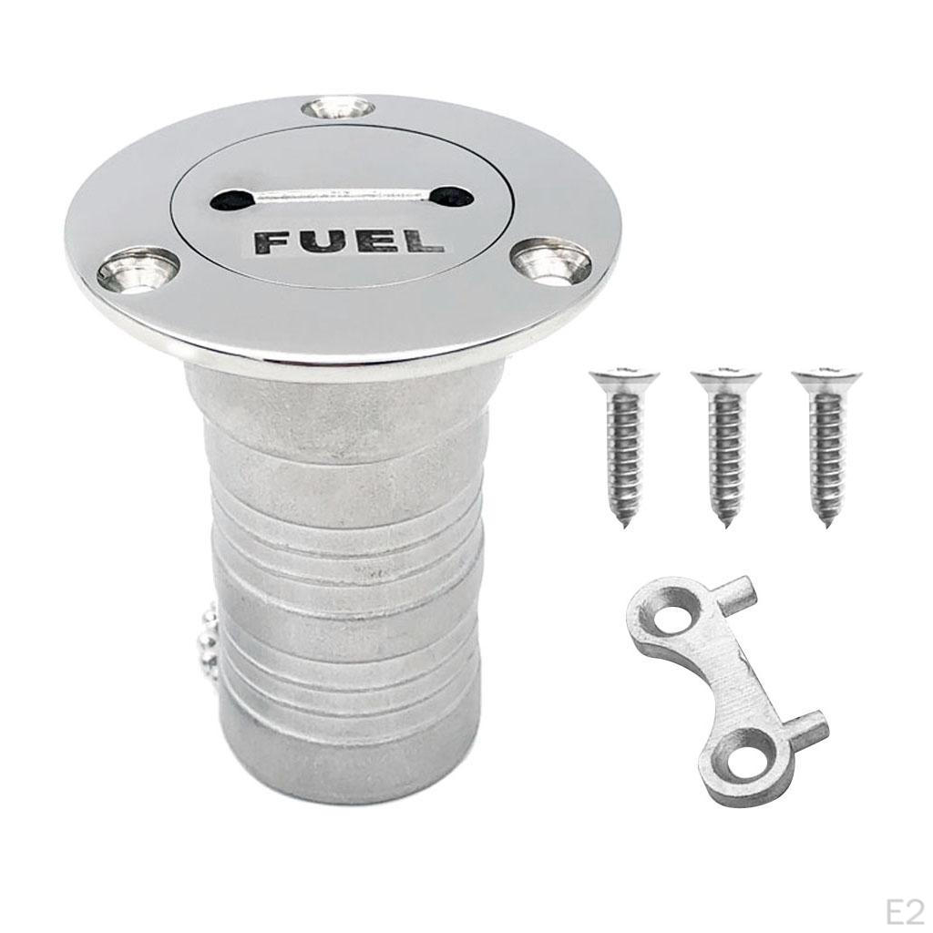 38mm 1.5'' Marine Boat Gas Fuel Petrol Tank Deck Fill Filler with Keyless Cap and Key 316 Stainless